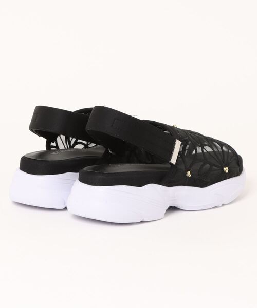 Parade（パレード）の「【厚底】チュールスニーカーサンダル　1440-WK（サンダル・レディース・ベージュ/ホワイト/ブラック・L/LL/M/S）」の4枚目の写真