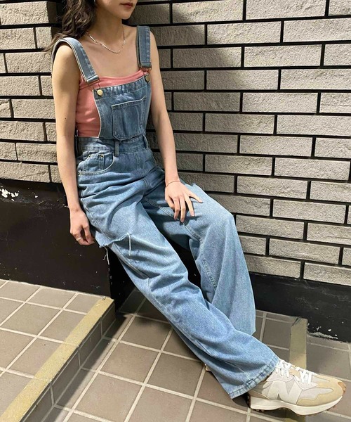 NANEA(ナネア)の「ダメージデニムデニムサロペット(サロペット/オーバーオール・レディース・ブルー・SMALL/MEDIUM/LARGE)」の22枚目の写真