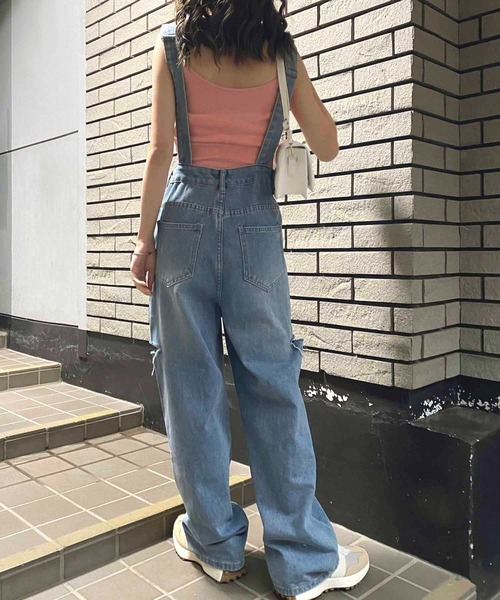 NANEA(ナネア)の「ダメージデニムデニムサロペット(サロペット/オーバーオール・レディース・ブルー・SMALL/MEDIUM/LARGE)」の18枚目の写真