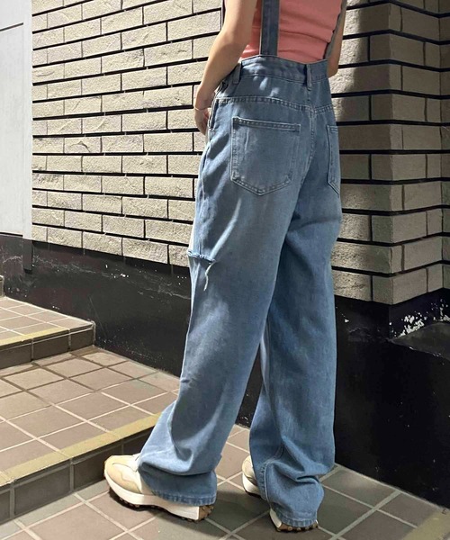 NANEA(ナネア)の「ダメージデニムデニムサロペット(サロペット/オーバーオール・レディース・ブルー・SMALL/MEDIUM/LARGE)」の19枚目の写真