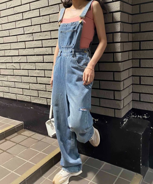 NANEA(ナネア)の「ダメージデニムデニムサロペット(サロペット/オーバーオール・レディース・ブルー・SMALL/MEDIUM/LARGE)」の20枚目の写真