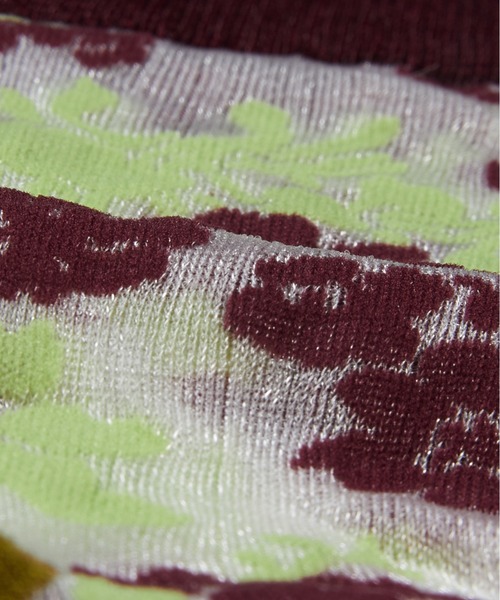 JNBY（ジェーエヌビーワイ）の「Retro Floral-jacquard Sheer Stretch-nylon Socks（ソックス/靴下・レディース・イエロー系その他3/ブルー系その他4/ブラック・ONE SIZE）」の20枚目の写真