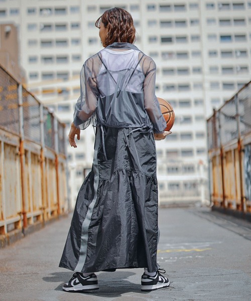 NBA（エヌビーエー）の「【NBA】別注/サイドラインナイロンキャミワンピース（ワンピース・レディース・パープル/ブラック・FREE）」の9枚目の写真