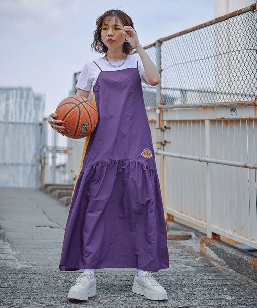 NBA（エヌビーエー）の「【NBA】別注/サイドラインナイロンキャミワンピース（ワンピース・レディース・パープル/ブラック・FREE）」の19枚目の写真