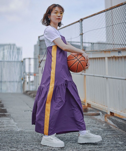 NBA（エヌビーエー）の「【NBA】別注/サイドラインナイロンキャミワンピース（ワンピース・レディース・パープル/ブラック・FREE）」の21枚目の写真