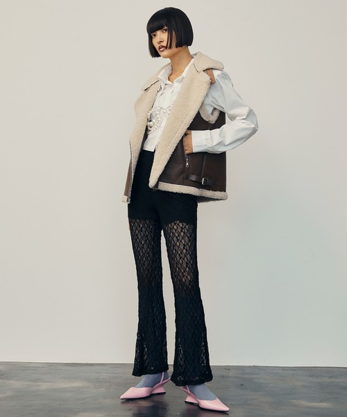 uyu.(ウユ)の「ショート丈フロントボタンシャツ【uyu./ウユ】(シャツ/ブラウス・レディース・ブルー/ホワイト・FREE)」の21枚目の写真