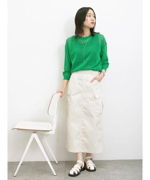 Samansa Mos2 blue（サマンサモスモスブルー）の「◎シアーニットプルオーバー（ニット/セーター・レディース・ブラック/グレー/グリーン・F）」の22枚目の写真