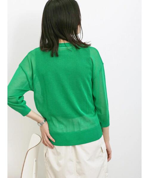 Samansa Mos2 blue（サマンサモスモスブルー）の「◎シアーニットプルオーバー（ニット/セーター・レディース・ブラック/グレー/グリーン・F）」の18枚目の写真