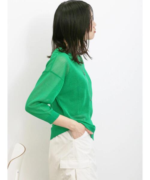 Samansa Mos2 blue（サマンサモスモスブルー）の「◎シアーニットプルオーバー（ニット/セーター・レディース・ブラック/グレー/グリーン・F）」の17枚目の写真