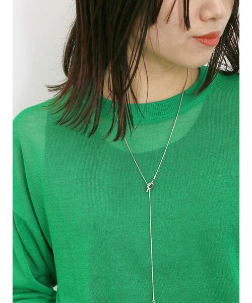 Samansa Mos2 blue（サマンサモスモスブルー）の「◎シアーニットプルオーバー（ニット/セーター・レディース・ブラック/グレー/グリーン・F）」の14枚目の写真