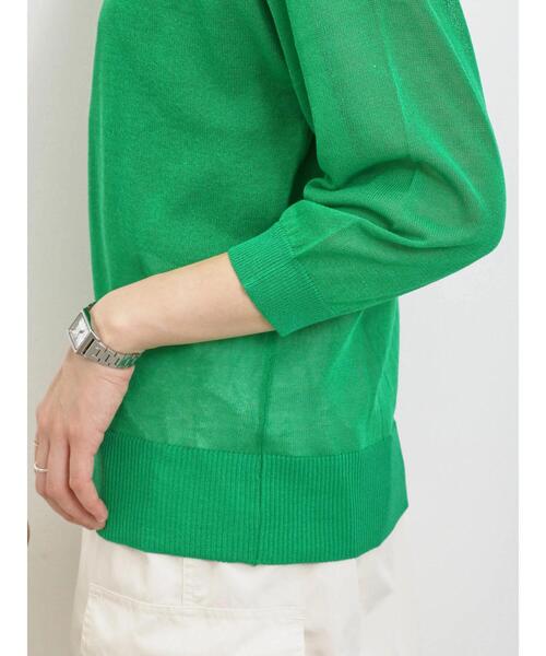 Samansa Mos2 blue（サマンサモスモスブルー）の「◎シアーニットプルオーバー（ニット/セーター・レディース・ブラック/グレー/グリーン・F）」の13枚目の写真