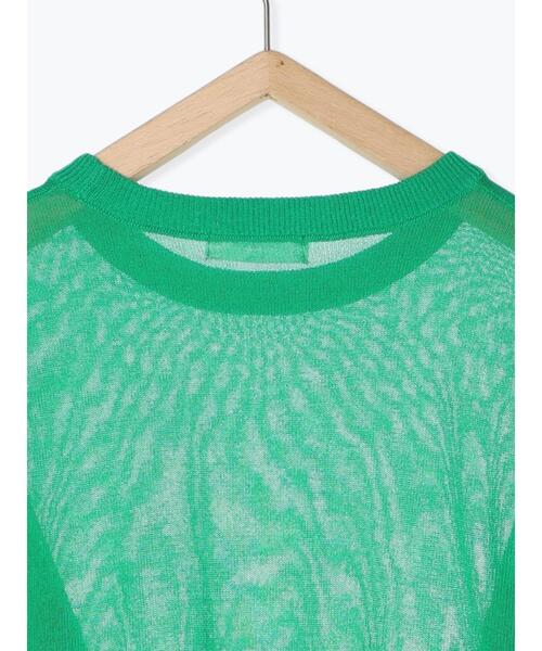 Samansa Mos2 blue（サマンサモスモスブルー）の「◎シアーニットプルオーバー（ニット/セーター・レディース・ブラック/グレー/グリーン・F）」の8枚目の写真