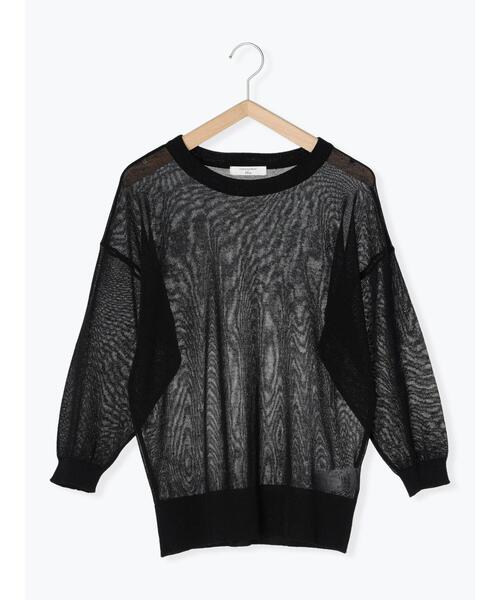 Samansa Mos2 blue（サマンサモスモスブルー）の「◎シアーニットプルオーバー（ニット/セーター・レディース・ブラック/グレー/グリーン・F）」の5枚目の写真