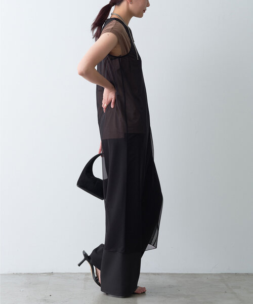 【新品未使用！】GALLARDAGALANTE シアー チュールタンクワンピース 新品未使用！】GALLARDAGALANTE シアー チュールタンクワンピース