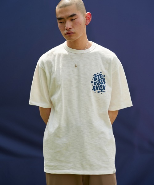 rehacer(レアセル)の「rehacer : Slant Logo Slab CS / スラント ロゴ スラブカットソー(Tシャツ/カットソー・メンズ・ホワイト/ネイビー/ブラック・MEDIUM/LARGE/SMALL)」の5枚目の写真