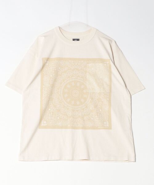 KRIFF MAYER（クリフメイヤー）の「Pigmented bandana pocket short sleeve T-shirt / ピグメント加工バンダナポケット半袖Tシャツ unisex（Tシャツ/カットソー・メンズ・オフホワイト/ライトグリーン/チャコール/オレンジ/ラベンダー・M/L/XL）」の18枚目の写真