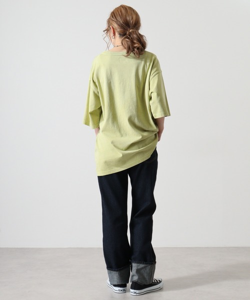 KRIFF MAYER（クリフメイヤー）の「Pigmented bandana pocket short sleeve T-shirt / ピグメント加工バンダナポケット半袖Tシャツ unisex（Tシャツ/カットソー・メンズ・オフホワイト/ライトグリーン/チャコール/オレンジ/ラベンダー・M/L/XL）」の19枚目の写真
