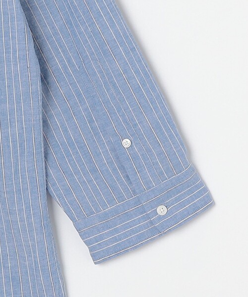 SHIPS any（シップス エニィ）の「SHIPS any: 〈洗濯機可能〉コットン / リネン ブルー ストライプ 7分袖 レギュラー シャツ◇（シャツ/ブラウス・メンズ・ライトブルー/ダークグレー/コバルトブルー/ダークブルー・SMALL/MEDIUM/LARGE/X-LARGE）」の20枚目の写真