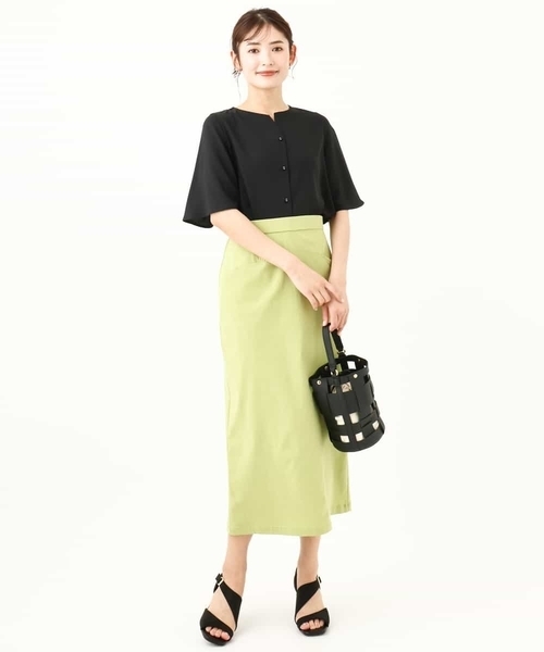 a.v.v（アーヴェヴェ）の「【接触冷感/洗える/イージーケア/速乾】フレアスリーブストレッチブラウス（シャツ/ブラウス・レディース・ブラック/ネイビー/ライトグレー・38/36/40/42/34）」の12枚目の写真