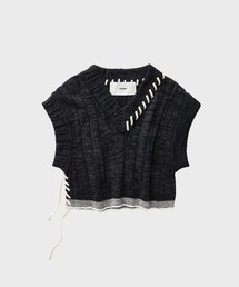 STUDIOUS | 【STUDIOUS/ステュディオス】ミックスヤーンクロップドベスト(ベスト)