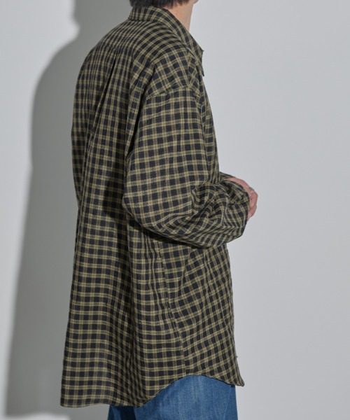 MERLOT（メルロー）の「シアーチェックシャツ（シャツ/ブラウス・メンズ・ブラック/イエロー・FREE）」の5枚目の写真