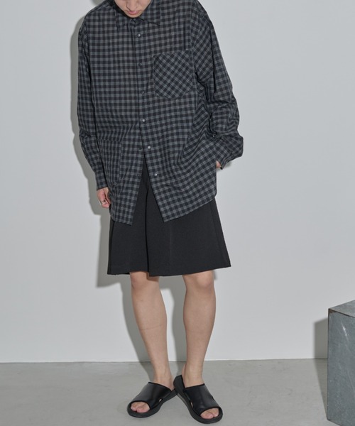 MERLOT（メルロー）の「シアーチェックシャツ（シャツ/ブラウス・メンズ・ブラック/イエロー・FREE）」の21枚目の写真