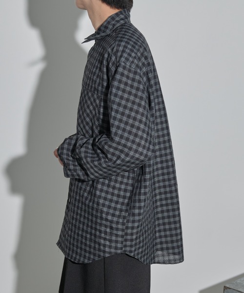 MERLOT（メルロー）の「シアーチェックシャツ（シャツ/ブラウス・メンズ・ブラック/イエロー・FREE）」の16枚目の写真