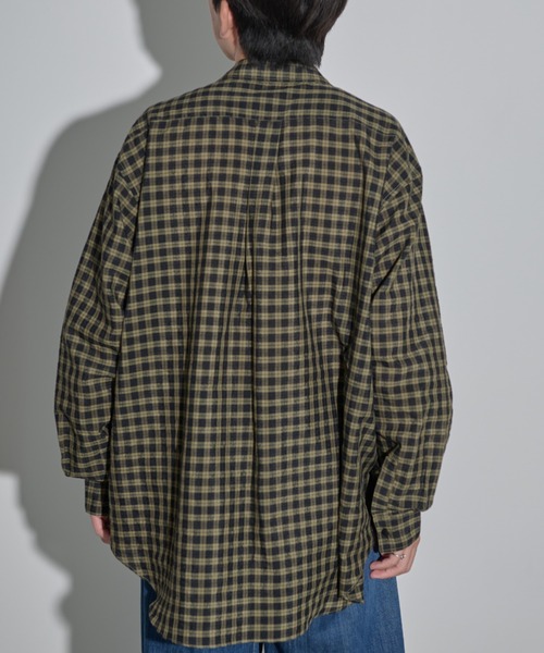 MERLOT（メルロー）の「シアーチェックシャツ（シャツ/ブラウス・メンズ・ブラック/イエロー・FREE）」の6枚目の写真