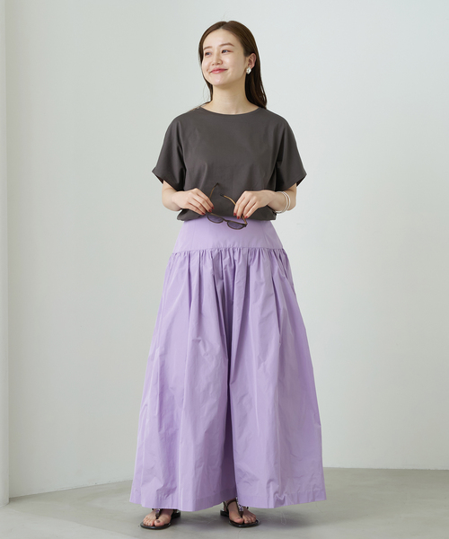 IENA（イエナ）の「ATON/エイトン SUVIN 60/2 CAP SLEEVE TEE T