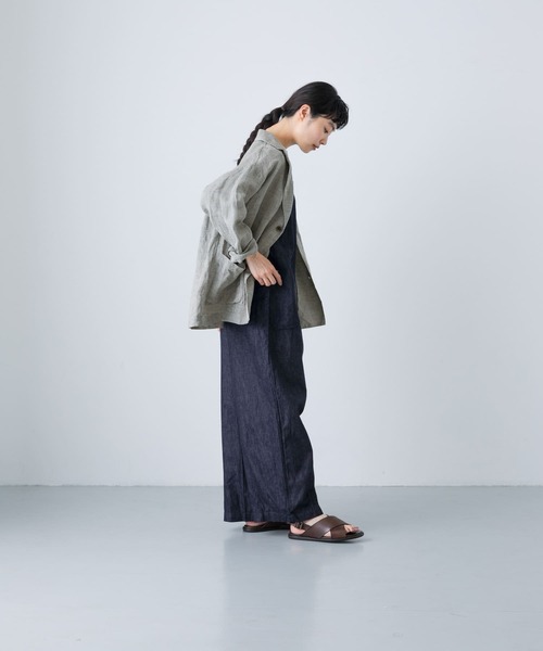 かぐれ（カグレ）の「リネンテーラードジャケット（テーラードジャケット・レディース・グレー系その他/ブラック系その他・FREE）」の19枚目の写真