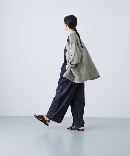 かぐれ（カグレ）の「リネンテーラードジャケット（テーラードジャケット・レディース・グレー系その他/ブラック系その他・FREE）」の22枚目の写真