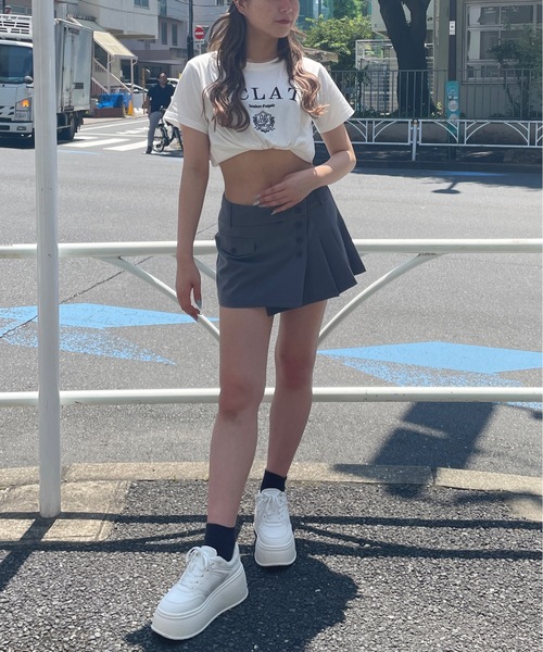 one way（ワンウェイ）の「ガーリーロゴ刺繍Ｔシャツ（Tシャツ/カットソー・レディース・ブラック/ホワイト/ホワイト×ブルー/ライトベージュ・FREE）」の10枚目の写真