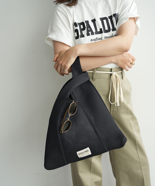 SPALDING（スポルディング）の「SPALDING/スポルディング SLOBE別注 メッシュトート（トートバッグ・レディース・ブラック・FREE）」の2枚目の写真