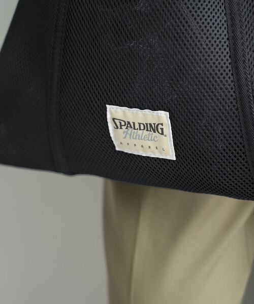 SPALDING（スポルディング）の「SPALDING/スポルディング SLOBE別注 メッシュトート（トートバッグ・レディース・ブラック・FREE）」の5枚目の写真