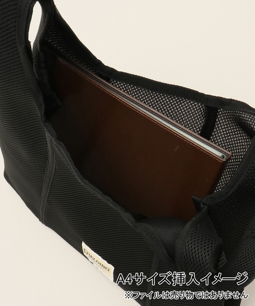 SPALDING（スポルディング）の「SPALDING/スポルディング SLOBE別注 メッシュトート（トートバッグ・レディース・ブラック・FREE）」の11枚目の写真