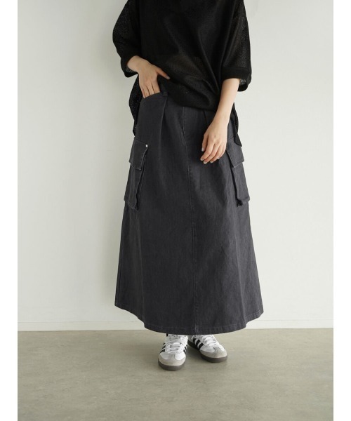 【セール】Denim work skirt（デニムスカート）｜FIKA.（フィーカ）