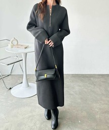 with CHANMOMO 黒 ハーフジップ ワンピース ハーフジップ」に該当するワンピースファッション通販 - ZOZOTOWN