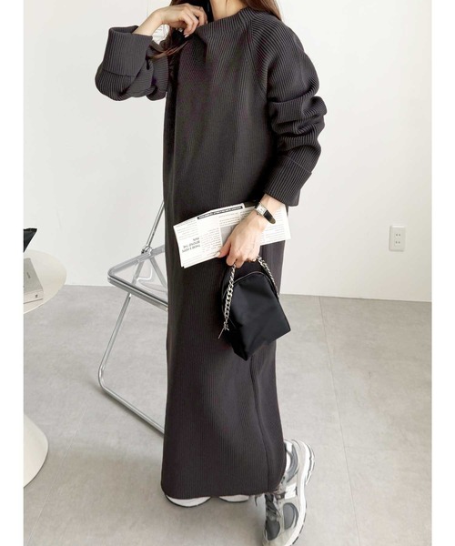 セール】【新色追加/S-LLサイズ】前後2WAYハーフジップニット