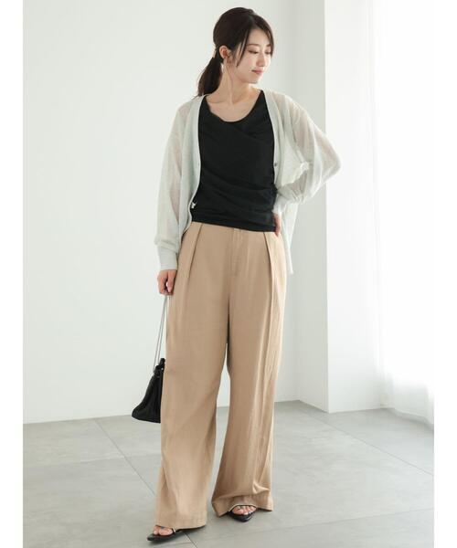 Te chichi(テチチ)の「シアーミドルVネックカーディガン(カーディガン/ボレロ・レディース・ピンク/ブラウン/グレー/ブラック・F)」の13枚目の写真