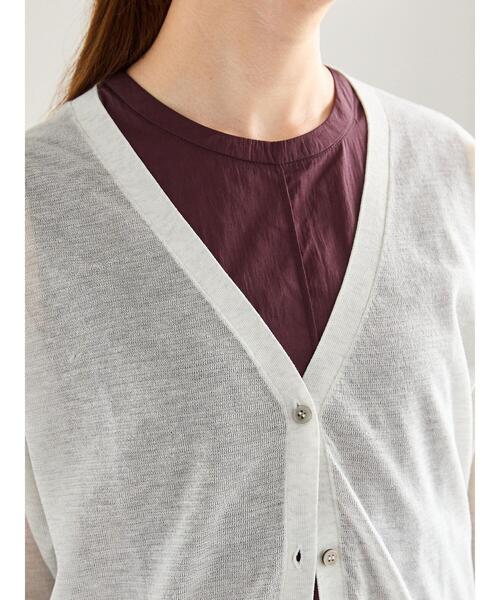 Te chichi(テチチ)の「シアーミドルVネックカーディガン(カーディガン/ボレロ・レディース・ピンク/ブラウン/グレー/ブラック・F)」の19枚目の写真