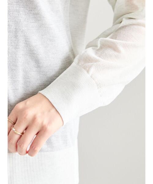 Te chichi(テチチ)の「シアーミドルVネックカーディガン(カーディガン/ボレロ・レディース・ピンク/ブラウン/グレー/ブラック・F)」の20枚目の写真