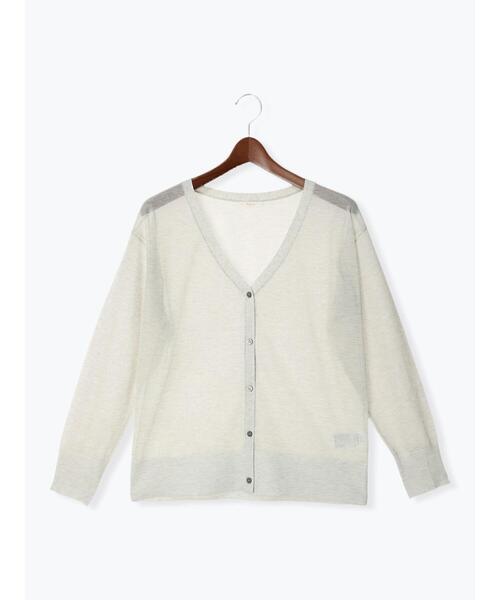 Te chichi(テチチ)の「シアーミドルVネックカーディガン(カーディガン/ボレロ・レディース・ピンク/ブラウン/グレー/ブラック・F)」の21枚目の写真