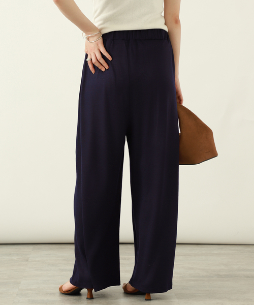 VERMEIL par iena(ヴェルメイユパーイエナ)の「wool 100 jersey tuck パンツ(その他パンツ・レディース・ボルドー/ネイビー・FREE)」の11枚目の写真