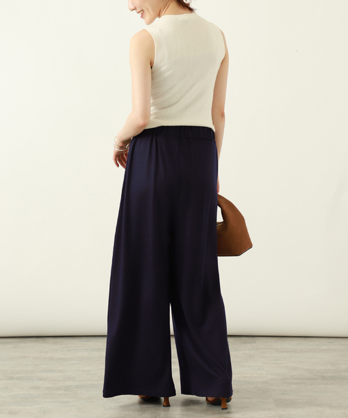 VERMEIL par iena(ヴェルメイユパーイエナ)の「wool 100 jersey tuck パンツ(その他パンツ・レディース・ボルドー/ネイビー・FREE)」の16枚目の写真