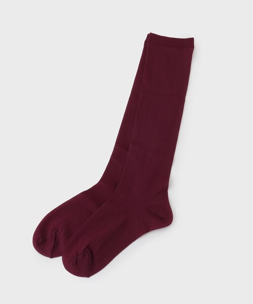 UNTITLED（アンタイトル）の「◆シアーロングソックス（ソックス/靴下・レディース・ブラック/ボルドー・99）」の4枚目の写真