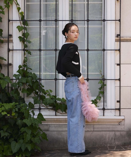 fifth（フィフス）の「バイカラーキャミ付きカーディガン（カーディガン/ボレロ・レディース・ベージュ/ブラック・M）」の16枚目の写真