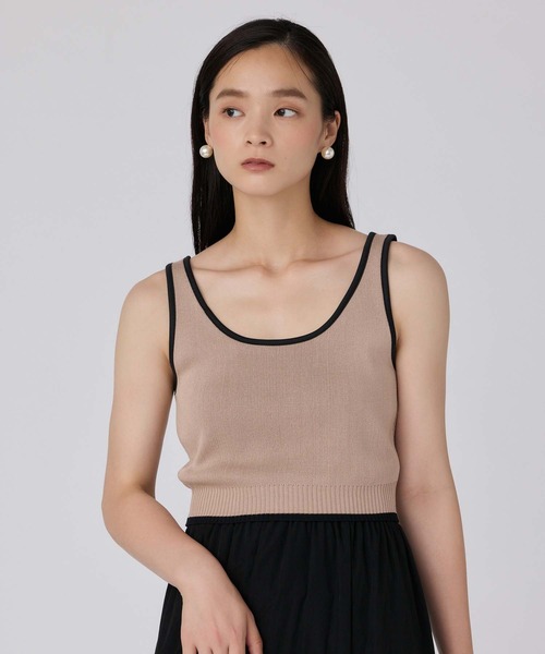 fifth（フィフス）の「バイカラーキャミ付きカーディガン（カーディガン/ボレロ・レディース・ベージュ/ブラック・M）」の19枚目の写真