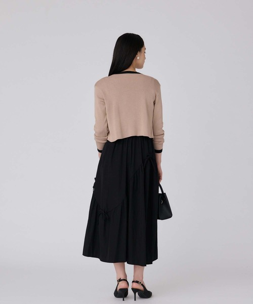 fifth（フィフス）の「バイカラーキャミ付きカーディガン（カーディガン/ボレロ・レディース・ベージュ/ブラック・M）」の21枚目の写真