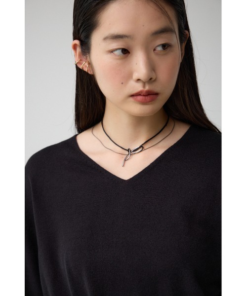 AZUL by moussy（アズールバイマウジー）の「タイデザインレイヤードチョーカー（チョーカー・レディース・シルバー/ブラック・FREE）」の11枚目の写真