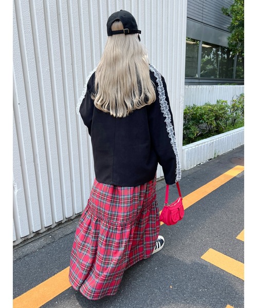 WC（ダブル シー）の「レースラインビッグジャケット（テーラードジャケット・レディース・グレー/ブラック・FREE）」の7枚目の写真